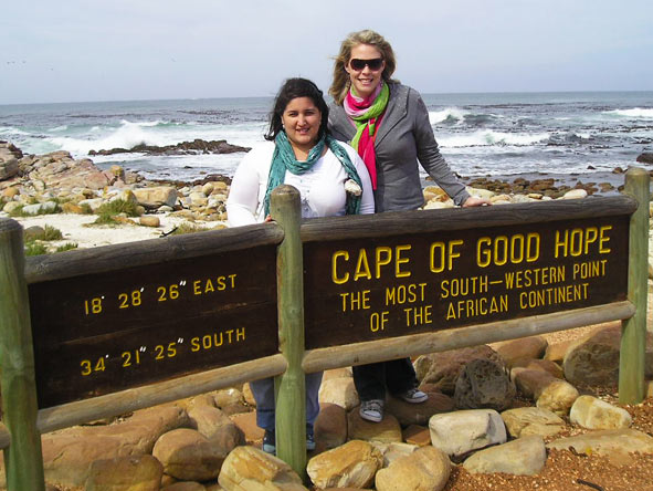 Tanya Ellis - visiting the Cape of Good Hope
